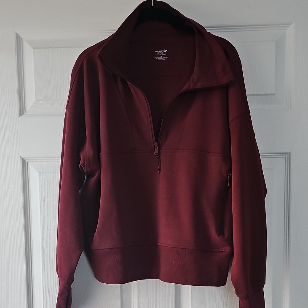 Maroon Half-Zip Pullover